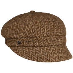 Czapka Kaszkiet Herringbone Wool by Loevenich, beżowy, One Size