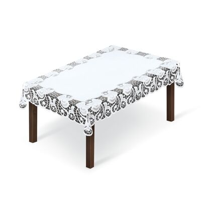 Obrus żakardowy prostokąt 254260/130y 130 x 180 cm biały