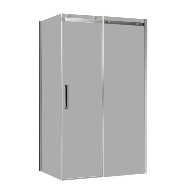 Kabina prysznicowa Laurena 140x80x200 cm szkło dymione profil chrom Wellneo