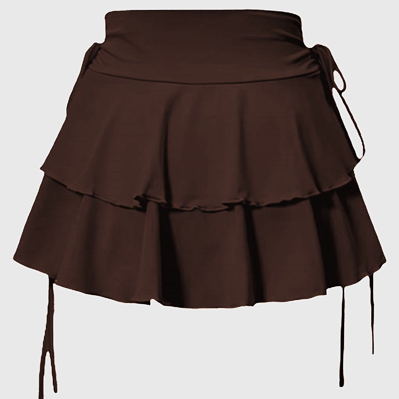 TEMU Elegancka, wysoka spódniczka A-line dla kobiet z detalami na rękawach - Wzór modowy na wiosnę/leto/jesień, jednolity , zapinana spódniczka z