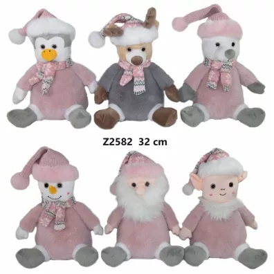 Zwierzątka świąteczne mix 32 cm Boże Narodzenie Sun-Day