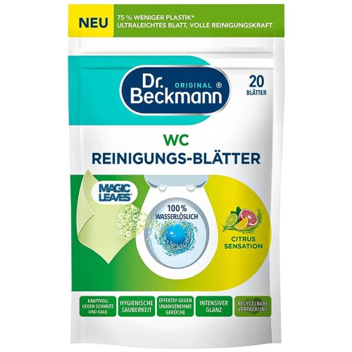 Dr Beckmann Magic Leaves WC Citrus Sensation 20 listków czyszczących