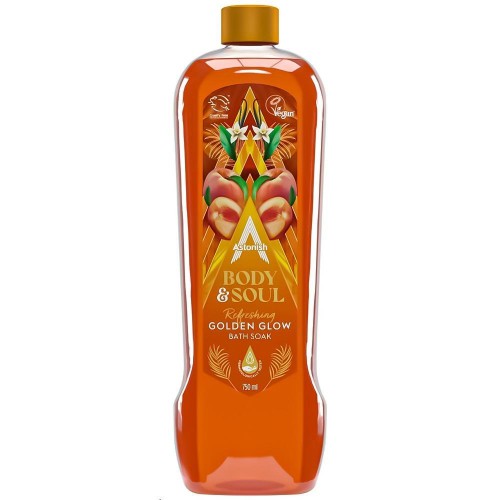 Astonish Bath Soak Golden Glow 750 ml płyn do kąpieli bursztynowy zapach