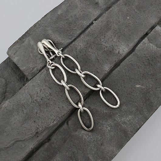 Klipsy srebrne Chain