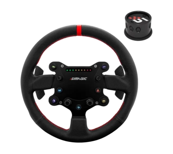 Simagic GT Sport Kierownica skórzana 30 cm z łopatkami i podświetleniem LED