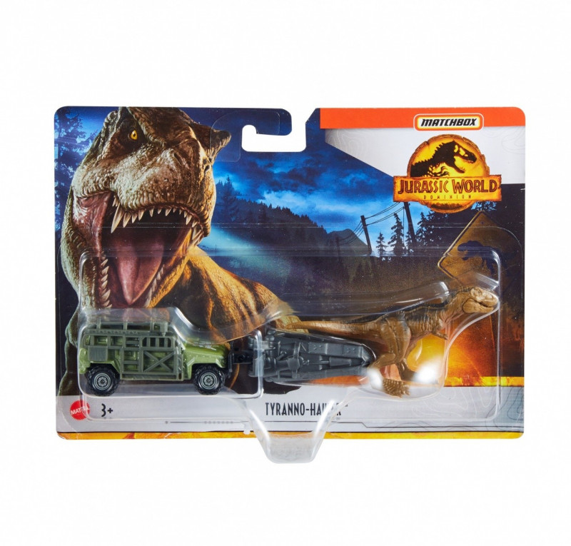 Matchbox Jurassic World Transporter z Tyranozaurem - model lub pojazd