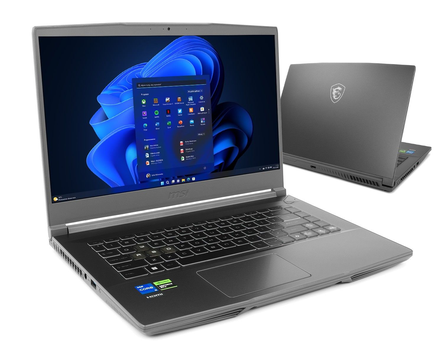 MSI Thin 15 B12UC-1621XPL - i5-12450H 15,6'' 32GB 512GB Win11 RTX 3050 B12UC-1621XPL|5M232W11