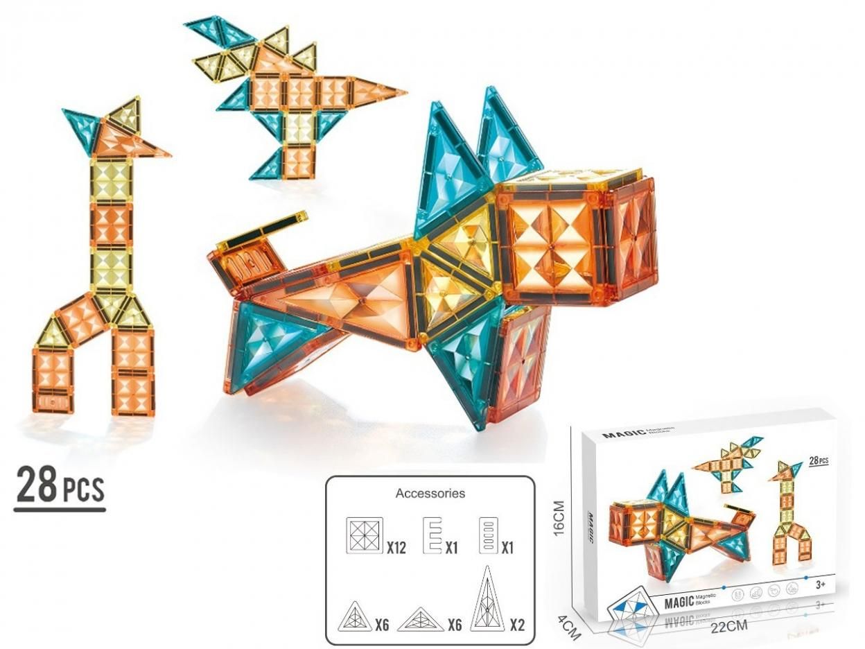 Klocki magnetyczne 28el - klocki