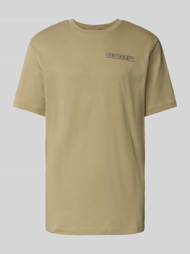 T-shirt z okrągłym dekoltem i nadrukiem z logo