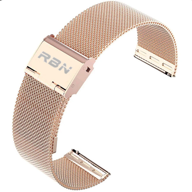 Bransoleta - siatka mesh RUBICON - 20 mm rosegold