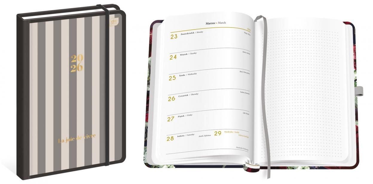 Interdruk Kalendarz 2026 książkowy B5192k Metallic Stripes - kalendarz
