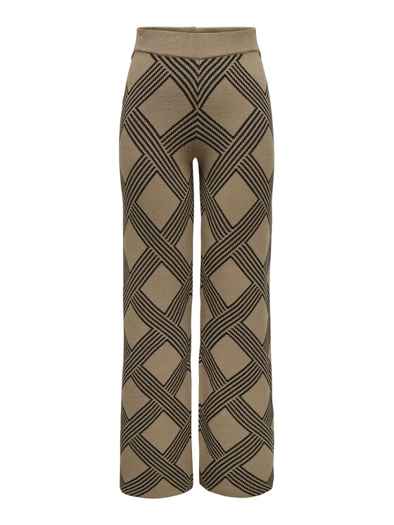 ONLY Spodnie dzianinowe Anny 15327634 Beżowy Loose Fit