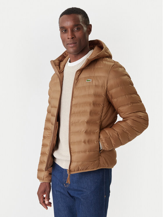 Lacoste Kurtka przejściowa BH2909 Brązowy Regular Fit