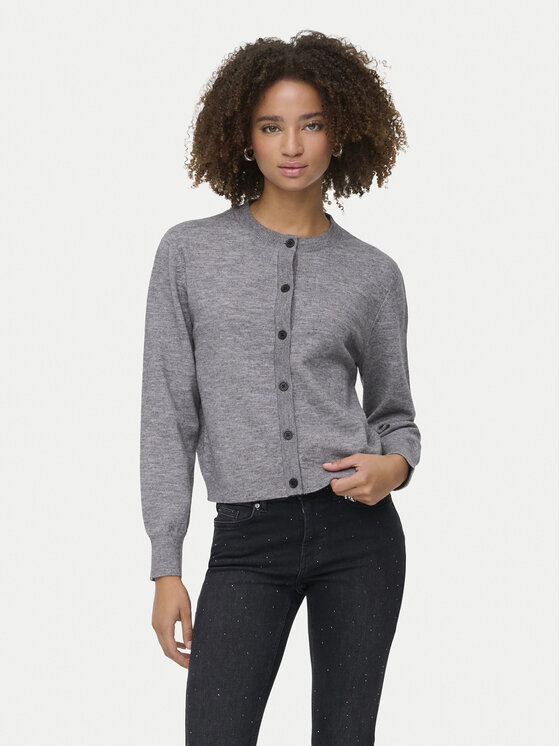 ONLY Kardigan Camille 15349639 Szary Regular Fit
