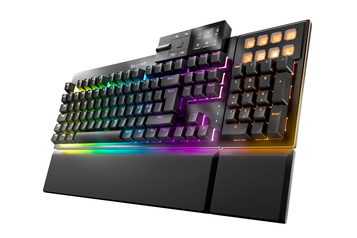 be quiet! Dark Mount Silent Linear DE ISO klawiatura Gaming USB QWERTZ Niemiecki Czarny BT001DE
