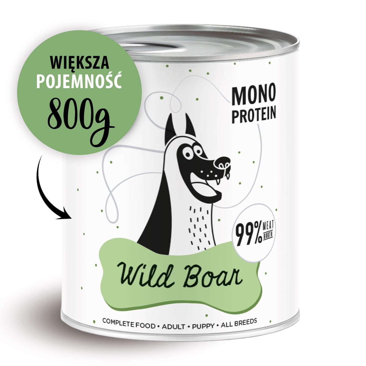 PAKA ZWIERZAKA Pepe Wild Boar - mokra karma dla psa - 800g