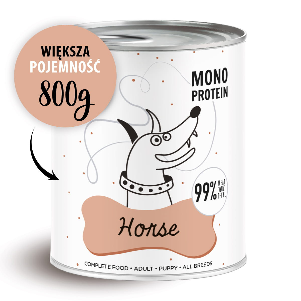 PAKA ZWIERZAKA Pepe Horse - mokra karma dla psa - 800g