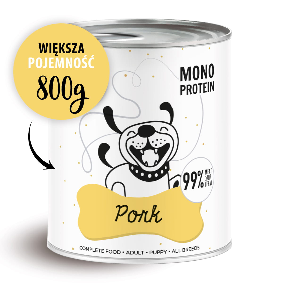 PAKA ZWIERZAKA Pepe Pork - mokra karma dla psa - 800g