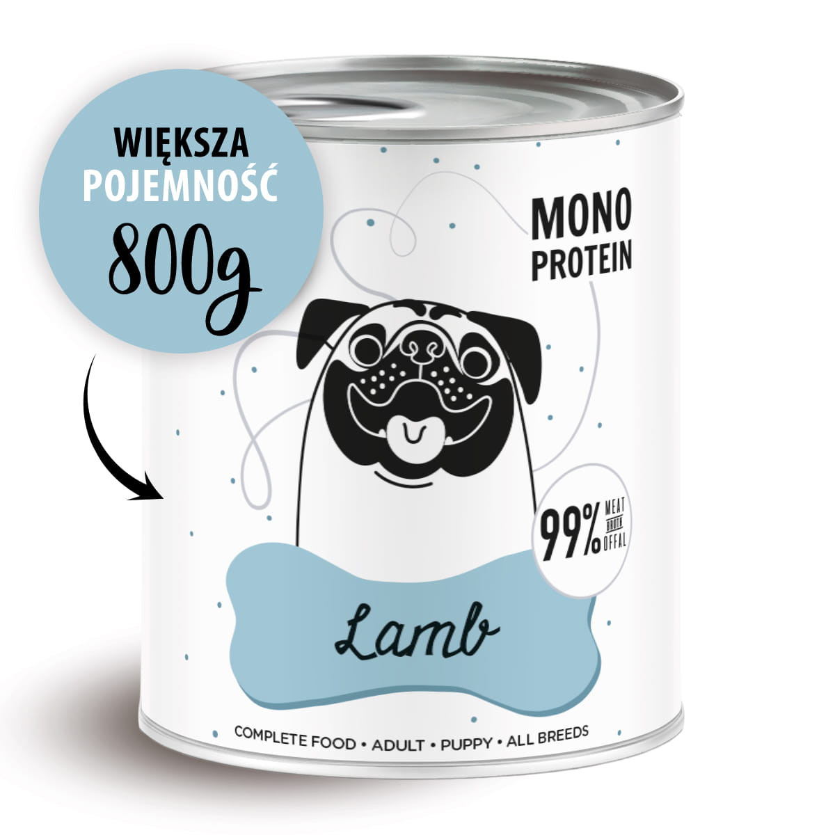 PAKA ZWIERZAKA Pepe Lamb - mokra karma dla psa - 800g