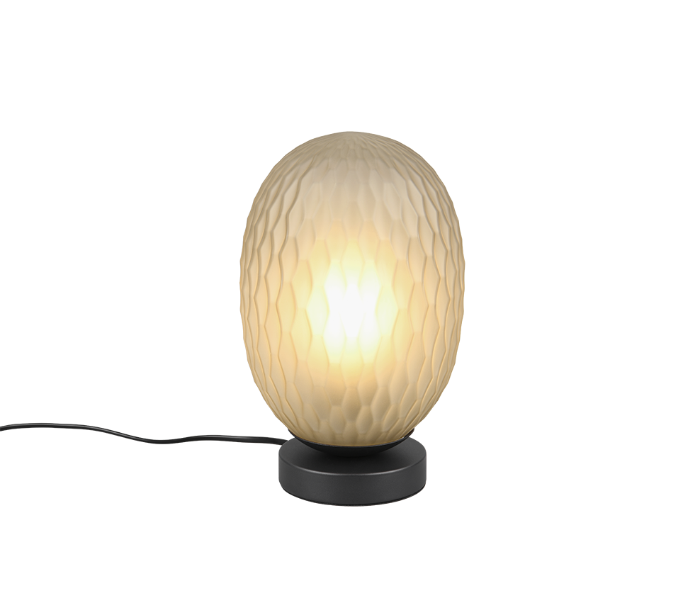 Trio FACETTE 564200115 lampa nocna klosz szkło zielone z deseniem fi 17.5 cm 1xE27 wykończenie czarne