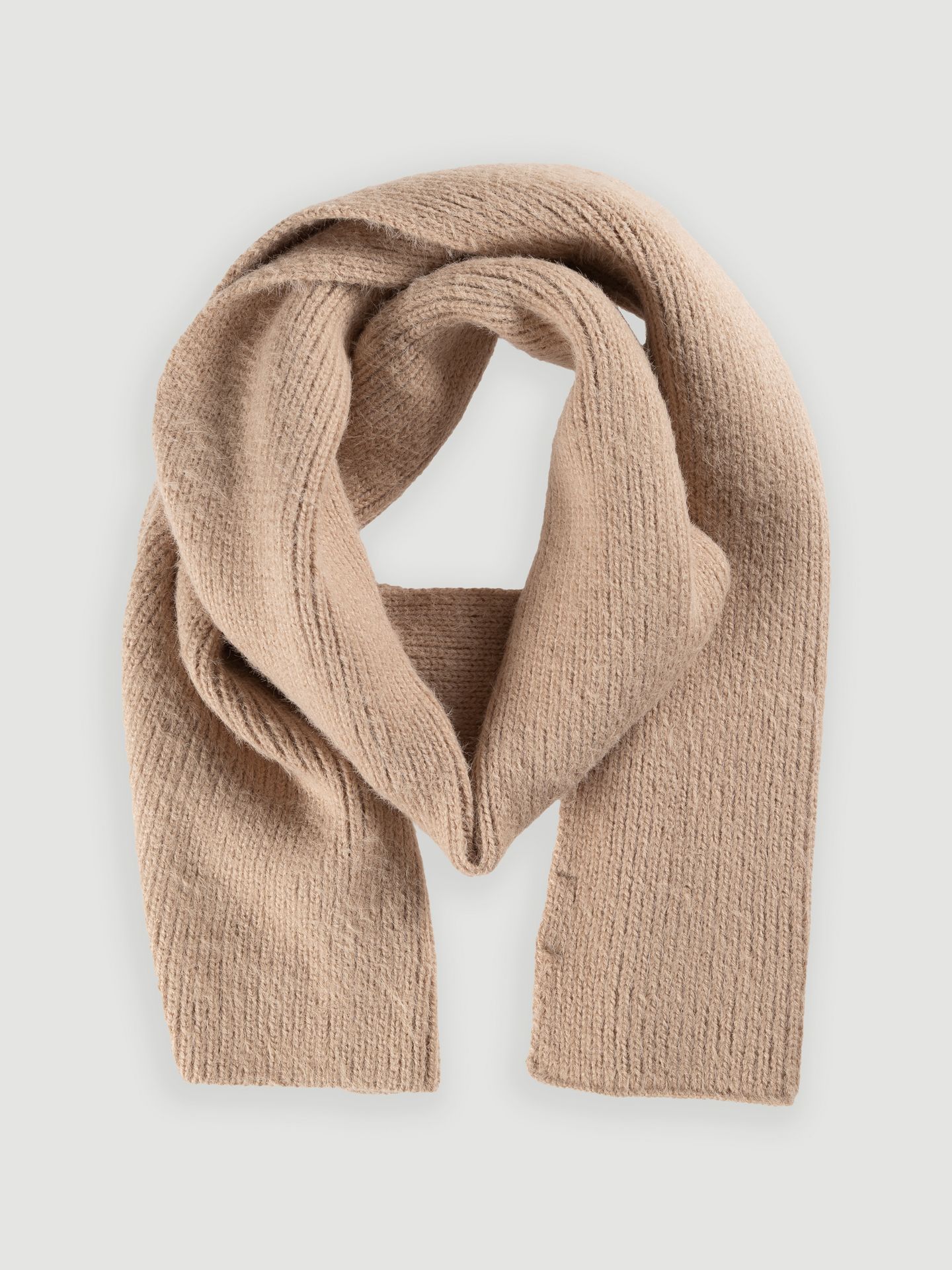 Miękki beżowy szalik