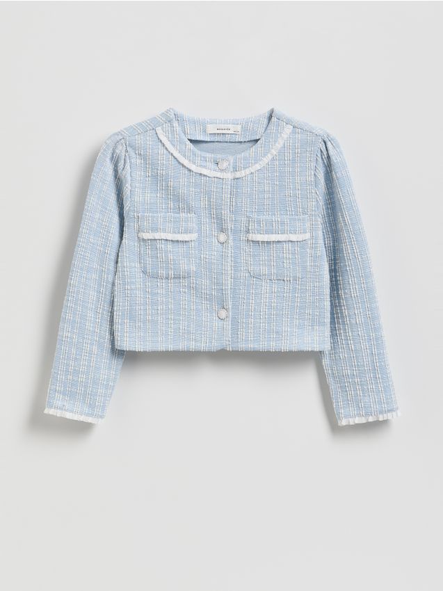 Reserved - Krótki żakiet - jasnoniebieski