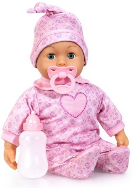 Pierwsze słowa - Bobas 38cm w różowej piżamce