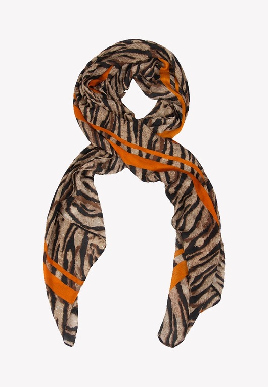 Elegancki modny szal miękki szalik z motywem zwierzęcym 85cm x 180cm