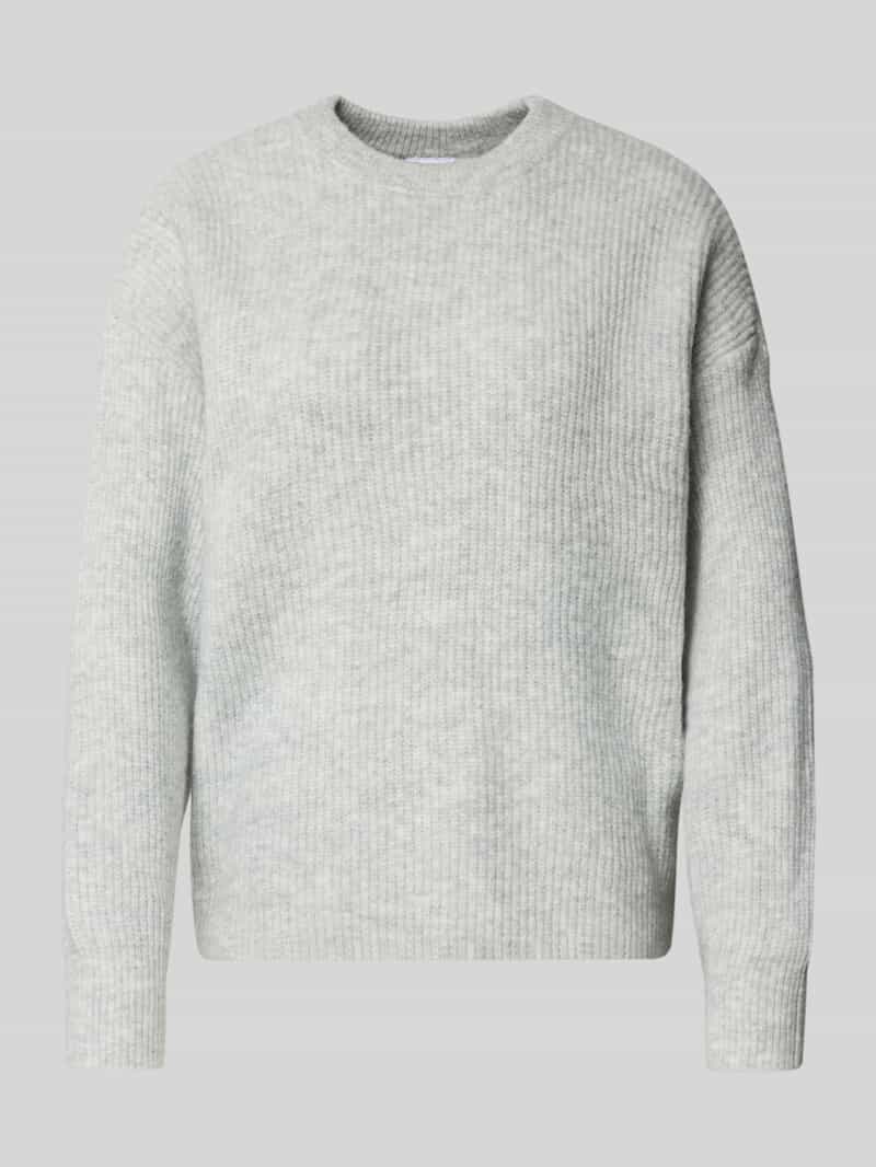 Sweter z dzianiny z okrągłym dekoltem model ‘KACHEL’