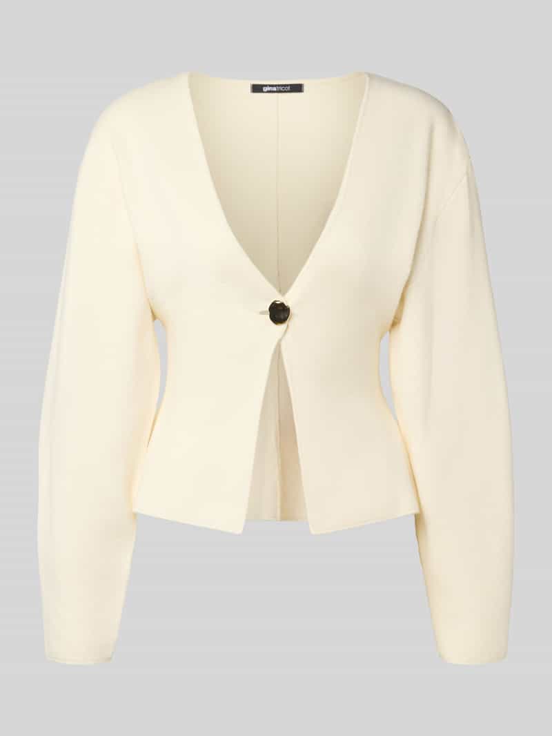 Kardigan taliowany z zapięciem na guzik