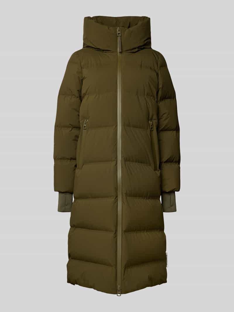 Płaszcz puchowy o kroju regular fit z długimi, dodatkowymi mankietami