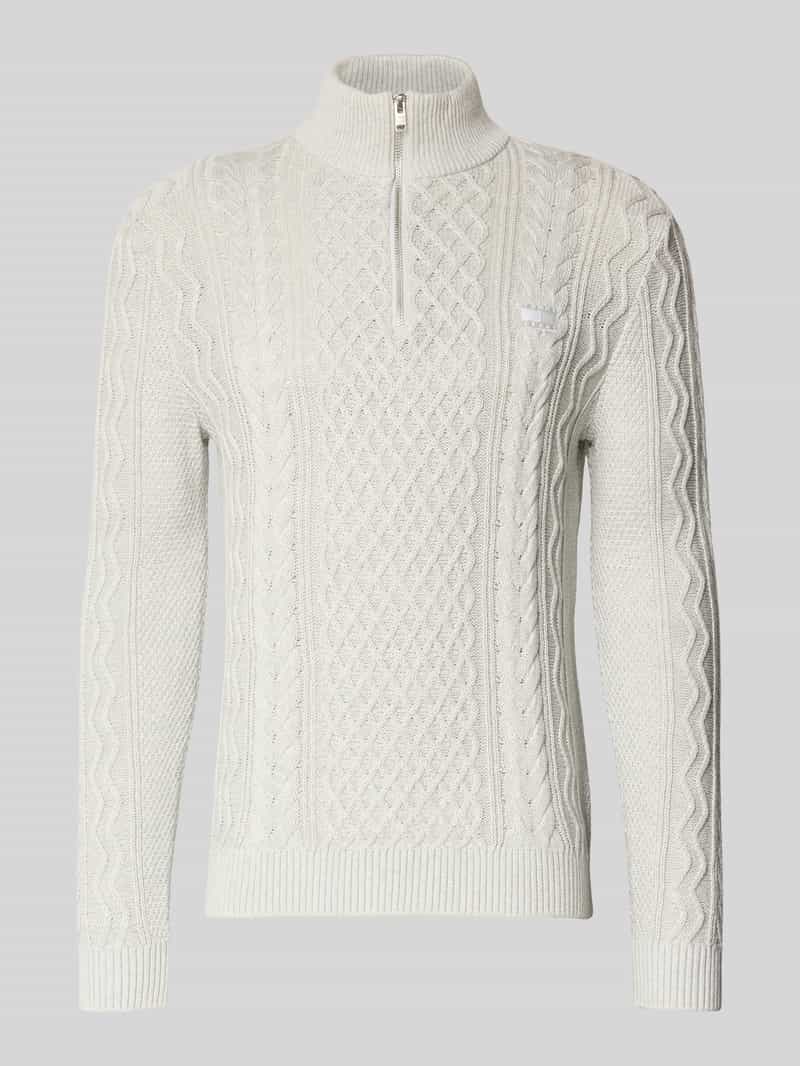 Sweter z dzianiny o kroju regular fit z czystej bawełny