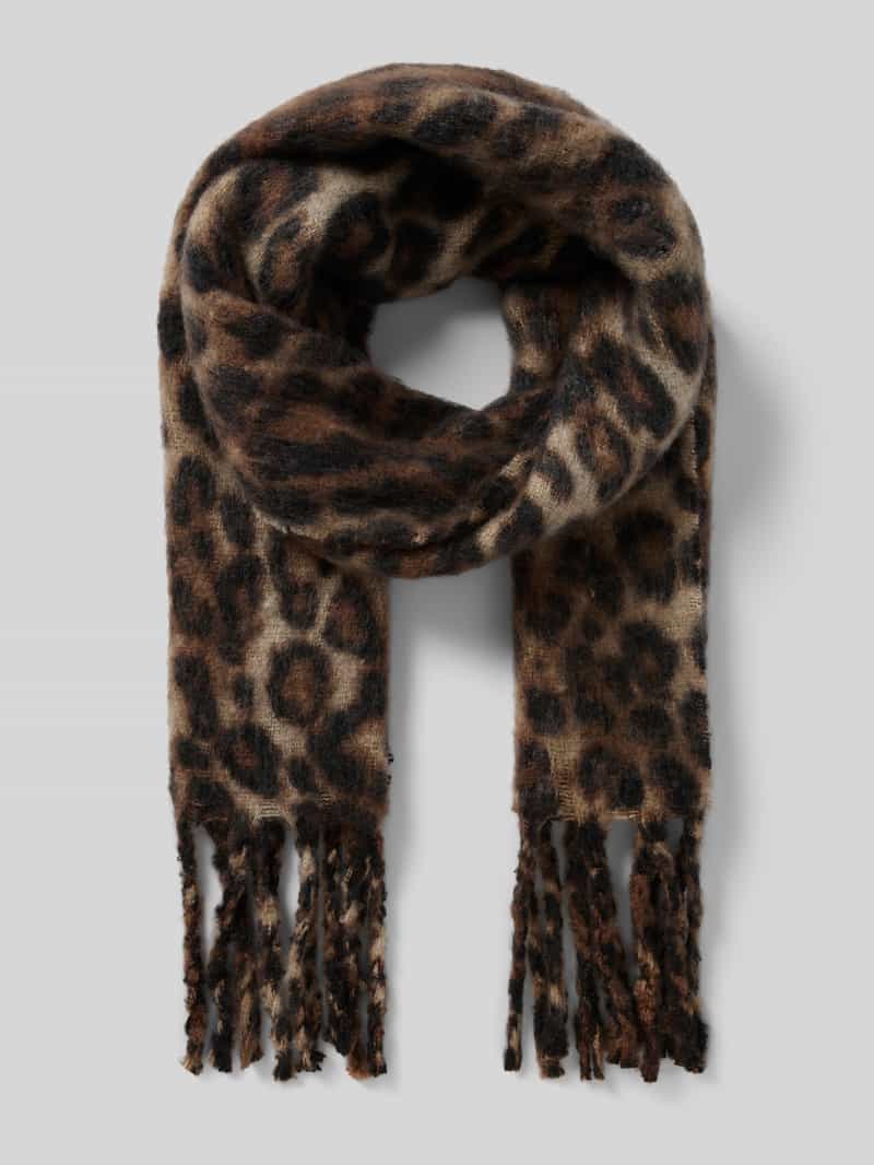 Szal ze zwierzęcym nadrukiem na całej powierzchni model ‘Flausch’