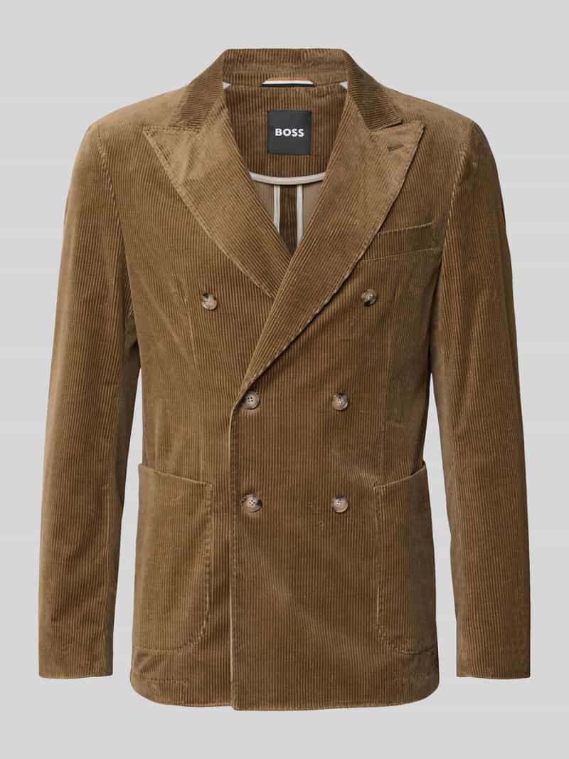 Marynarka o kroju slim fit z mieszanki bawełny model ‘HANRY’