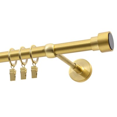 Karnisz DECASTYL Slick z kółkami pojedynczy 240 cm Mosiądz Satyna