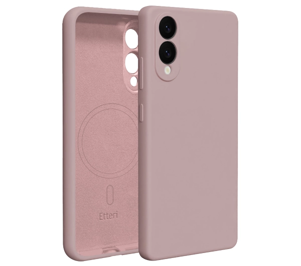 Etteri Silicone Mag Case do Galaxy S25 Edge Różowy