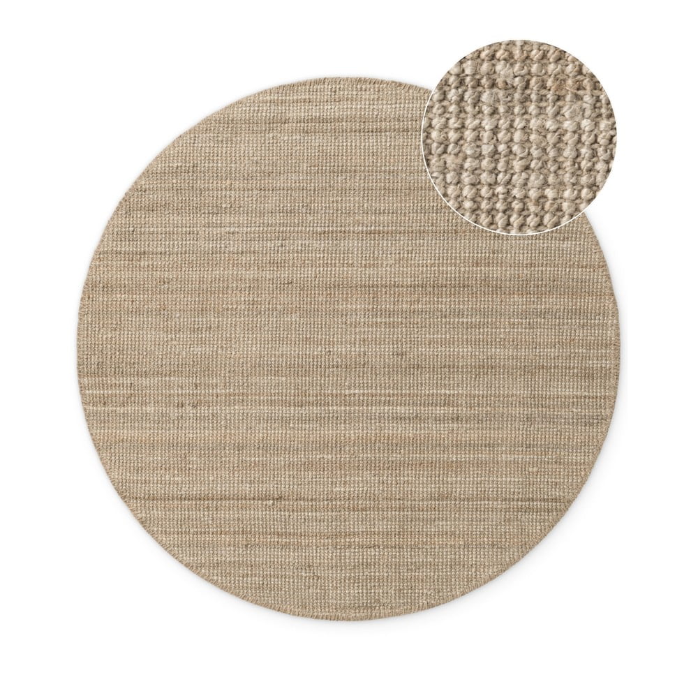 Szarobrązowy okrągły dywan z juty ø 200 cm Bouclé Jaipur – Hanse Home