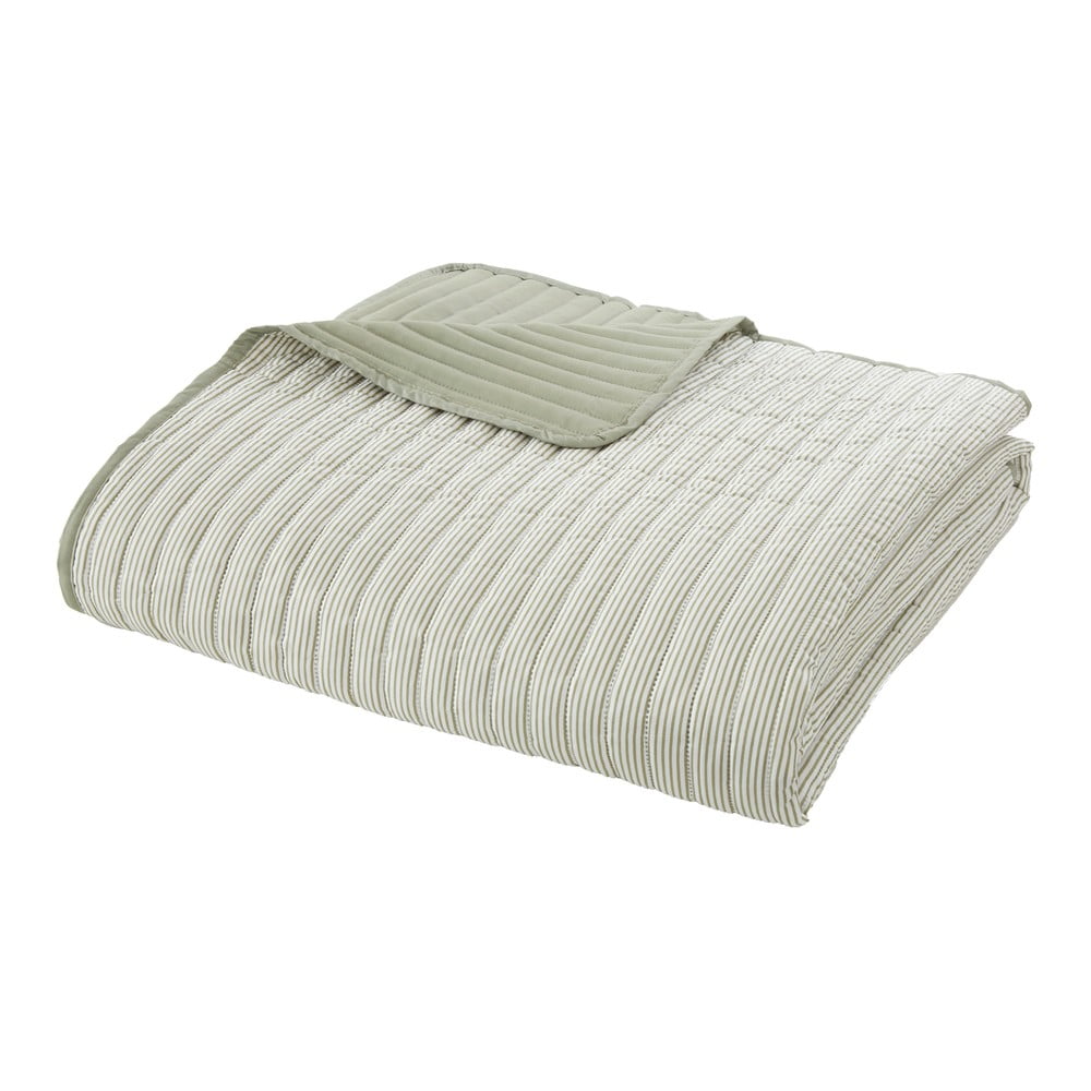 Zielona narzuta pikowana 220x230 cm Stripe – Catherine Lansfield