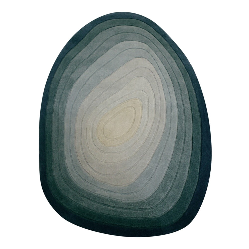 Niebieski wełniany dywan 200x290 cm Puddle Ombre Wool – Flair Rugs