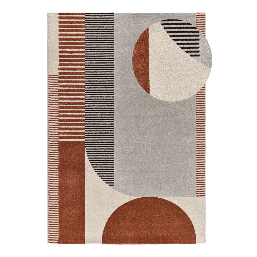 Czerwono-szary dywan 200x290 cm Gaia – Universal