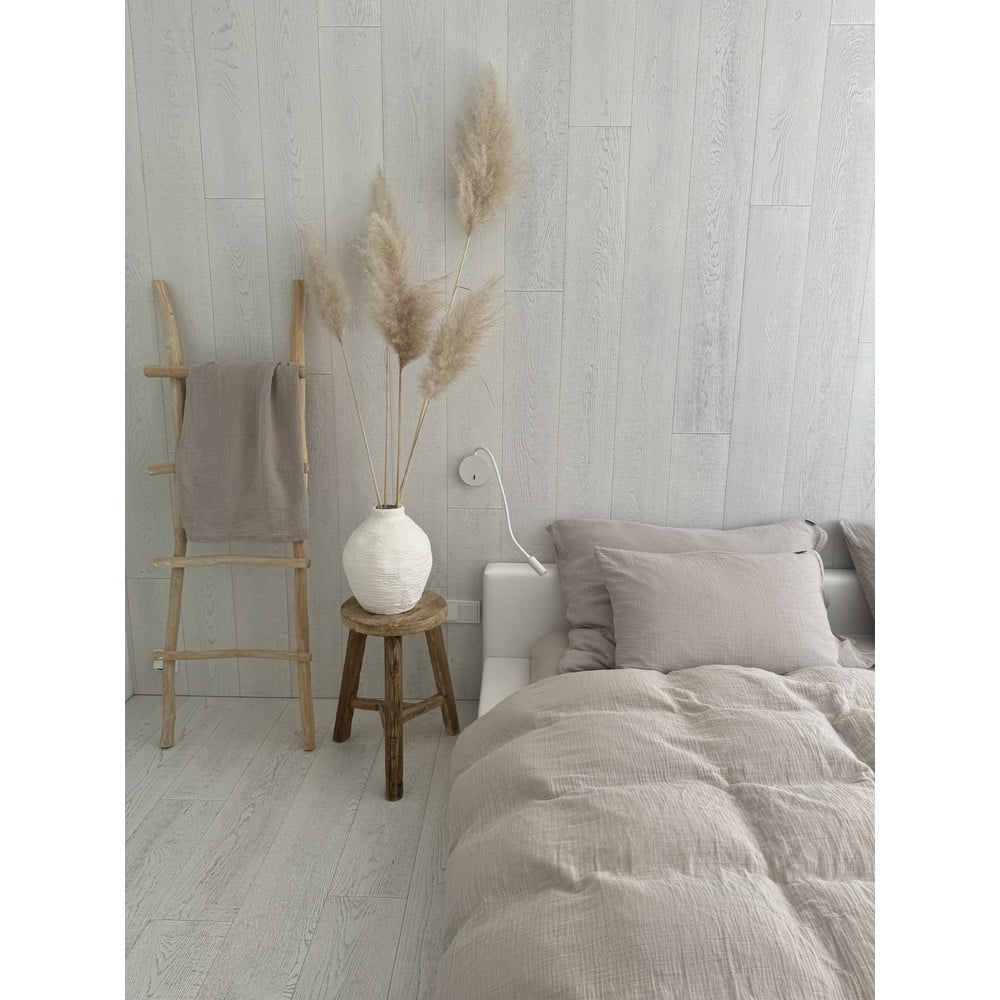 Beżowa pościel dwuosobowa muślinowa 200x200 cm Plain Muslin – Butter Kings