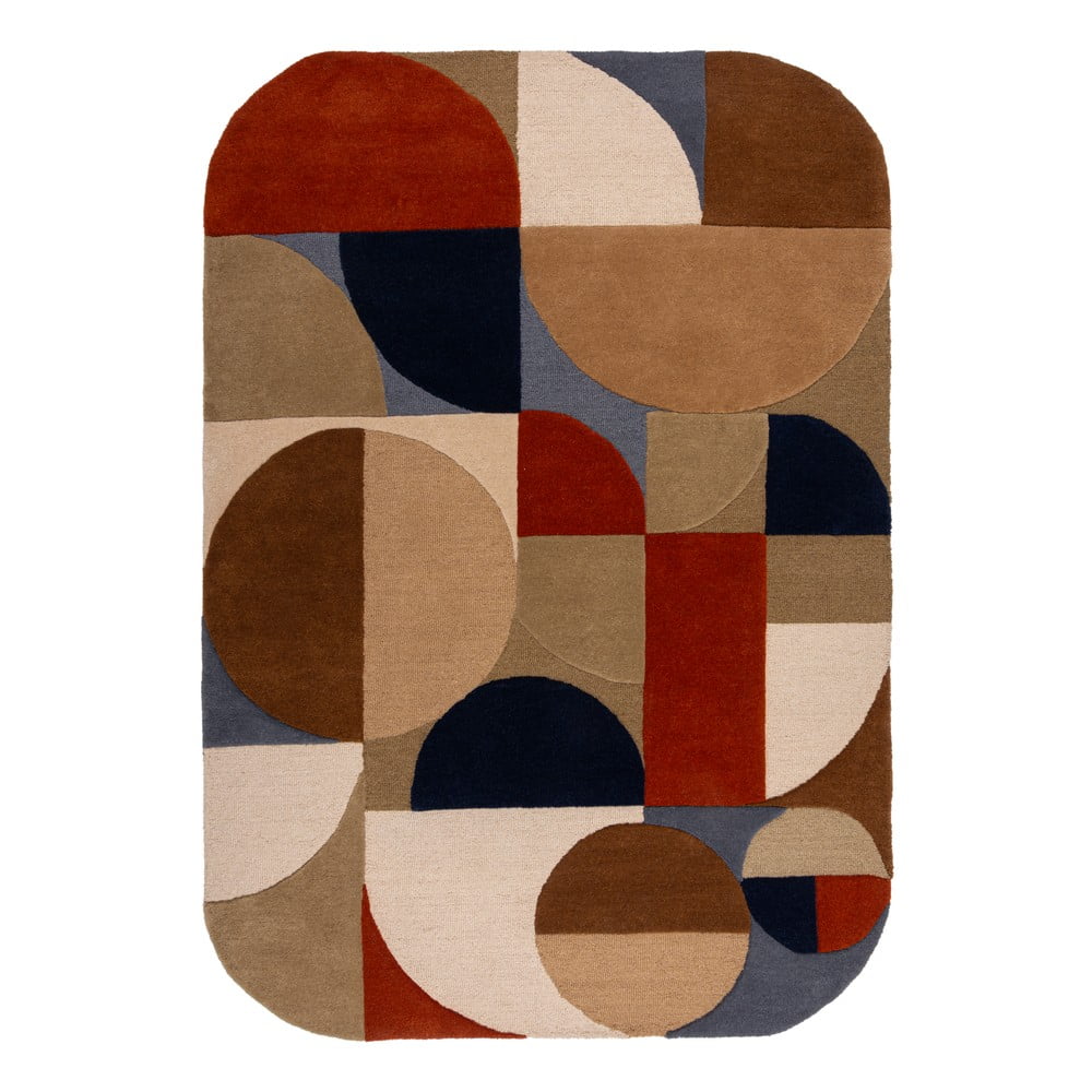Wełniany dywan tkany ręcznie w kolorze terakoty 160x230 cm Mia Arch – Flair Rugs