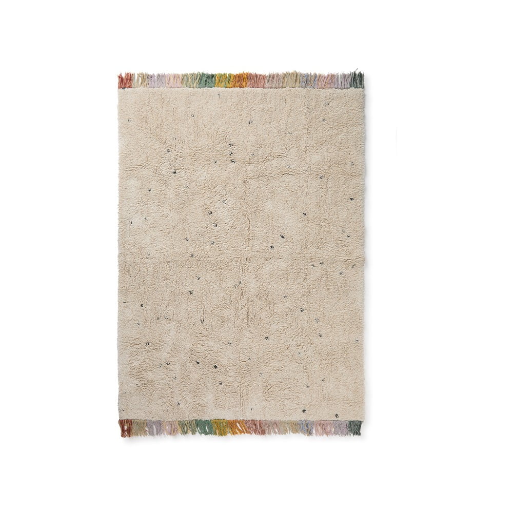 Kremowy bawełniany dywan dziecięcy tkany ręcznie odpowiedni do prania 120x160 cm Stardust – Lorena Canals