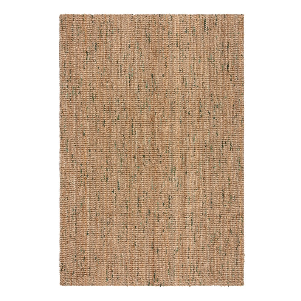 Zielono-naturalny dwustronny dywan z juty tkany ręcznie 160x230 cm Jute Boucle Green – Flair Rugs