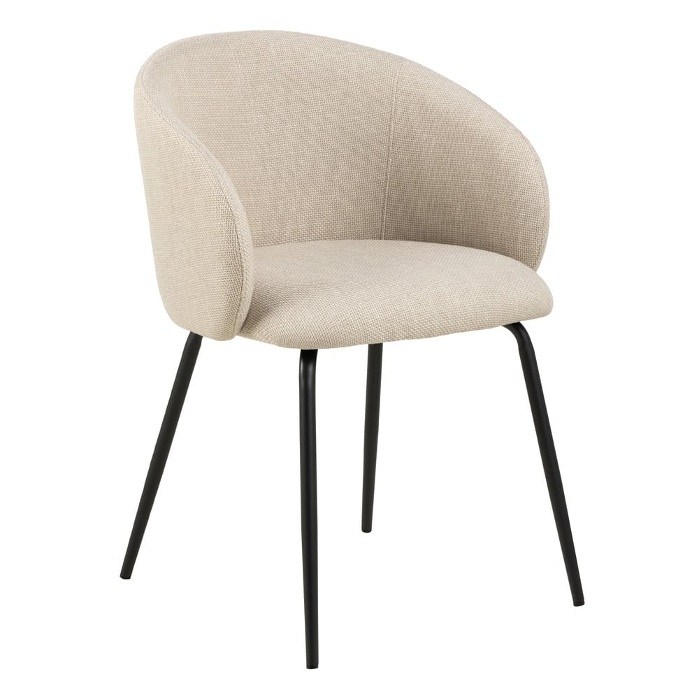 Kremowe tapicerowane fotele jadalniane zestaw 2 szt. Eleanor – Actona