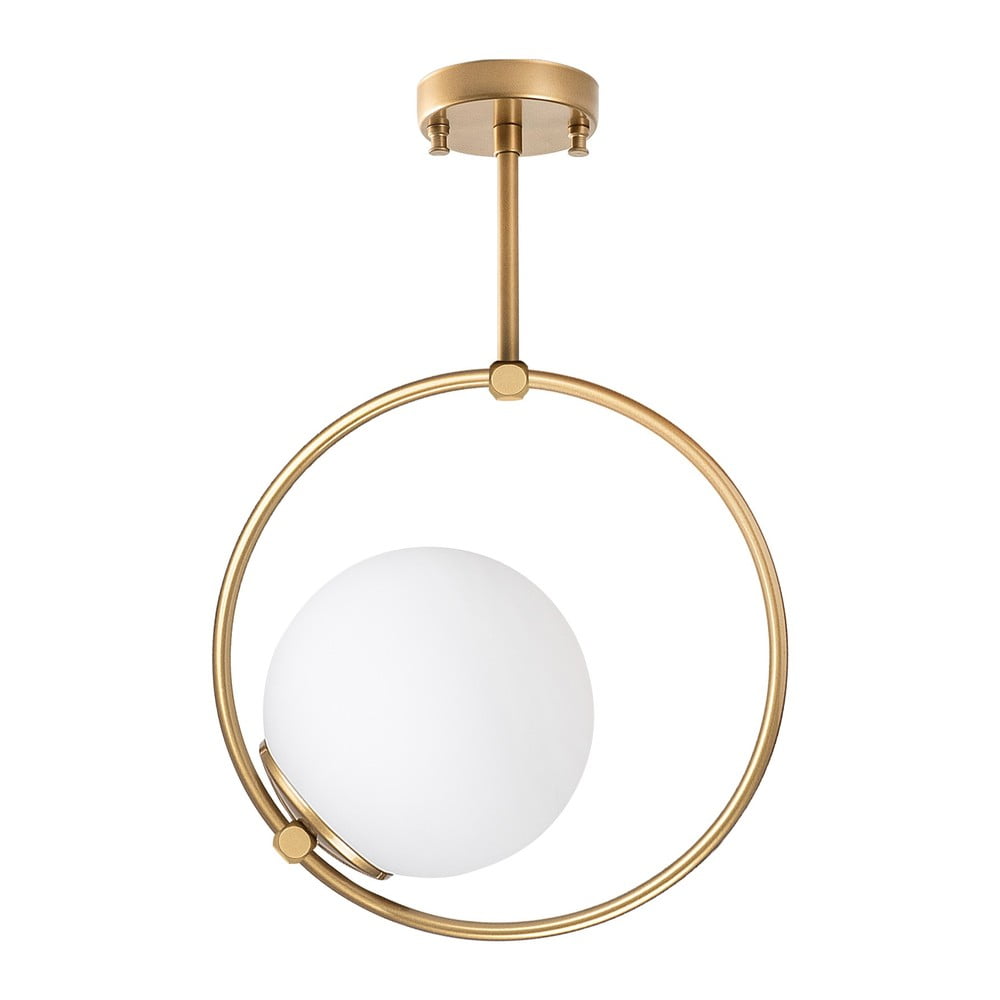 Lampa sufitowa w kolorze złota ze szklanym kloszem 39x26 cm Dolunay – Opviq lights