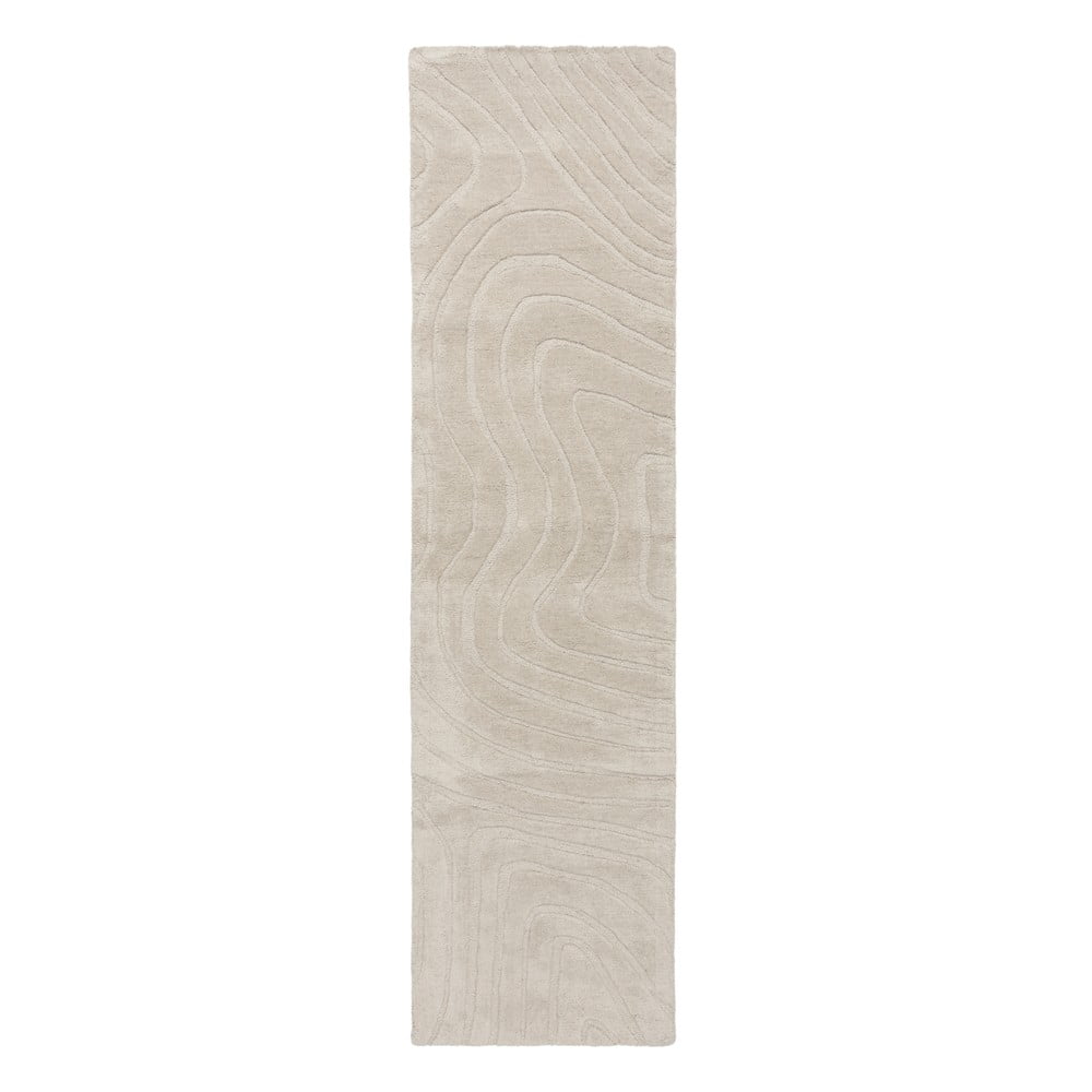 Kremowy wełniany chodnik tkany ręcznie 60x230 cm Mesmerise Natural – Flair Rugs