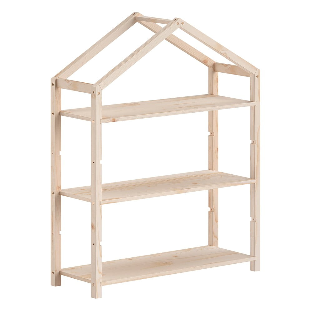 Regał dziecięcy z litego drewna sosnowego w naturalnym kolorze 111x141x40 cm Dallas – Vipack