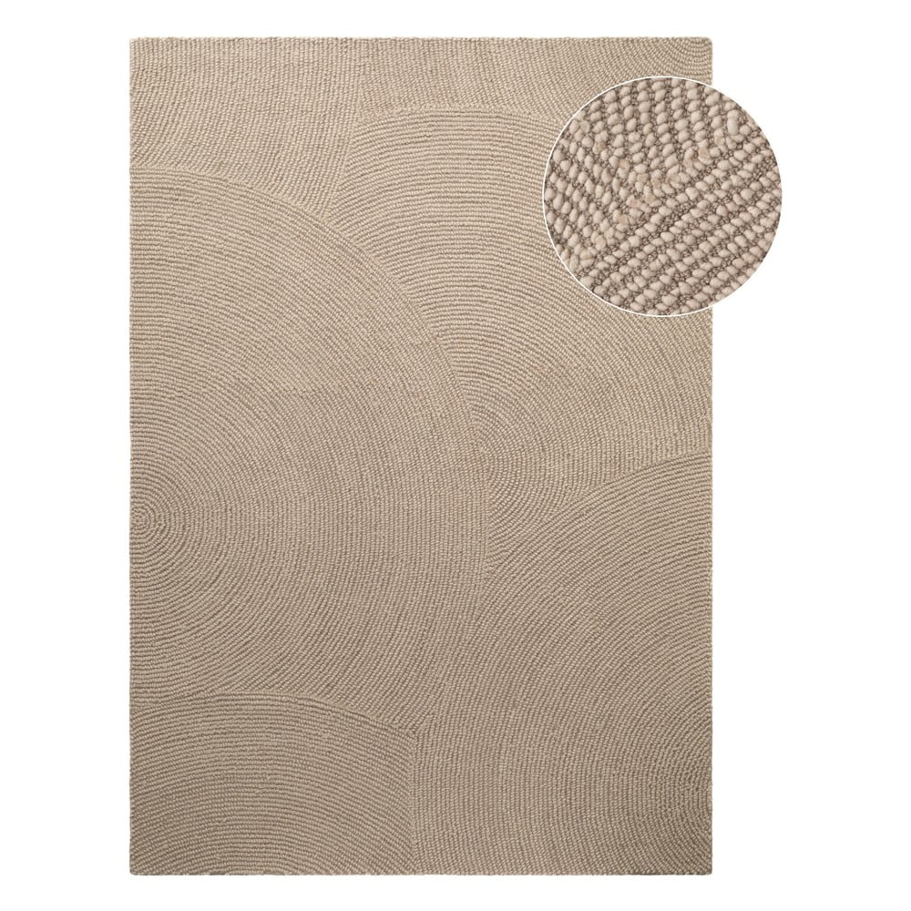 Beżowy wełniany dywan tkany ręcznie 80x150 cm Eleni Light Beige – Hanse Home