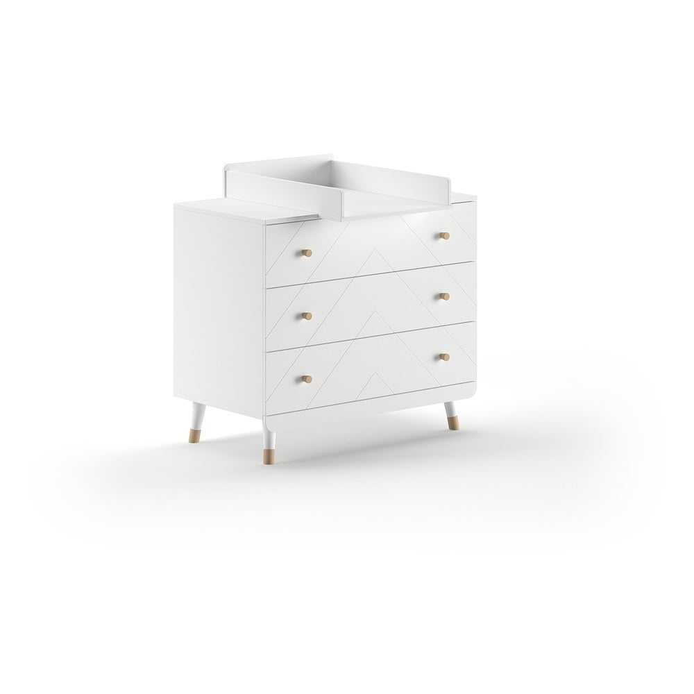 Biała komoda dziecięca z przewijakiem 100x100x74 cm Billy – Vipack